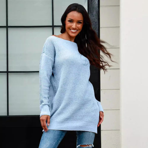 Damen Oversized Strickpullover mit Struktur und weitem Schnitt EB