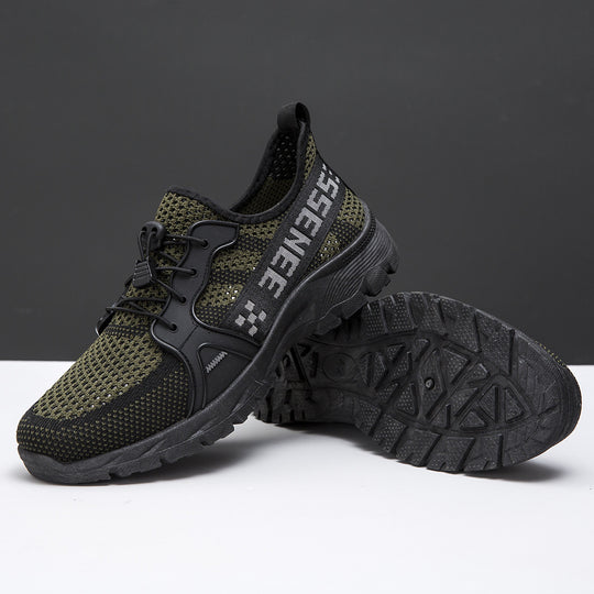 Damen Sportliche Mesh-Sneaker mit druckdämpfender Sohle und elastischem Schnürsystem EB