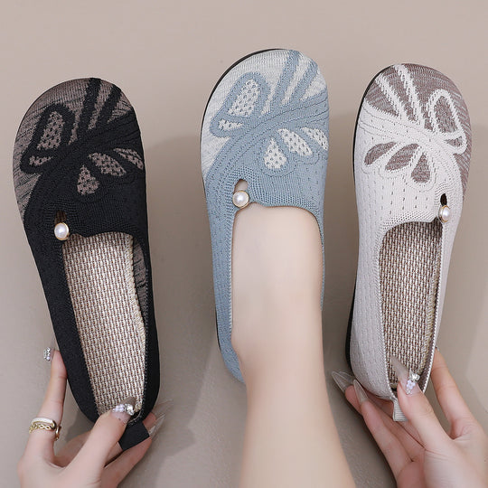 Damen Bequeme Slip-On Clogs mit modischem Perl-Detail und atmungsaktiver Oberfläche EB