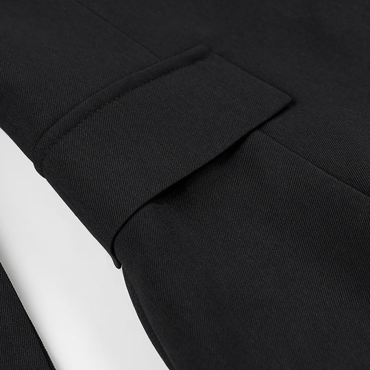 Damen modische Blazerjacke mit Rüschendetails und eleganten Knöpfen EB
