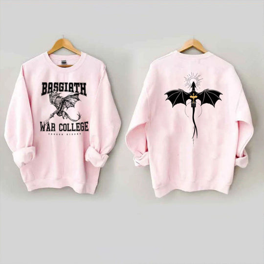 Damen Sweatshirt mit kreativem Drachenmotiv und einzigartigem College-Design EB