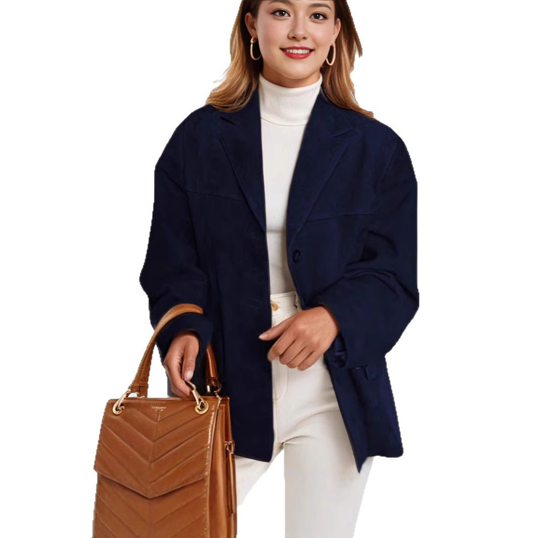 Damen eleganter Wildlederblazer EB