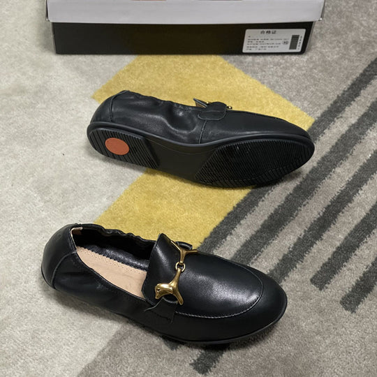 Damen Mokassins mit modischem Schnallen-Detail EB