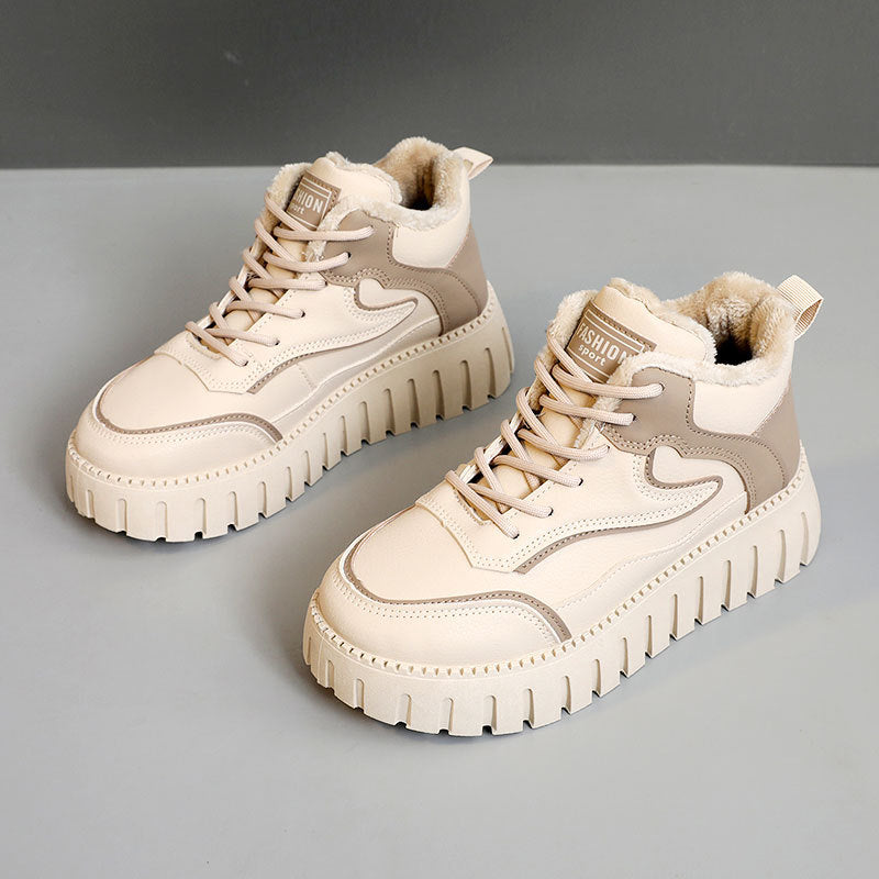 Damen warme High-Top Sneakers mit kuscheligem Innenfutter und innovativem Sohlenprofil EB