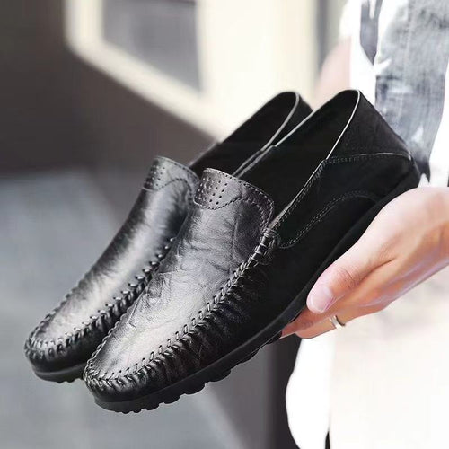 Herren Elegante Mokassins aus weichem Leder EB