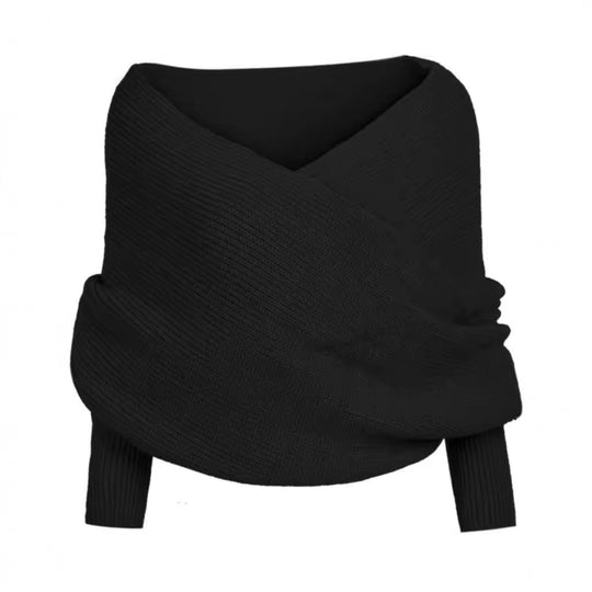Damen Großer Strickschal mit innovativer Knotenoptik und weichem Material EB