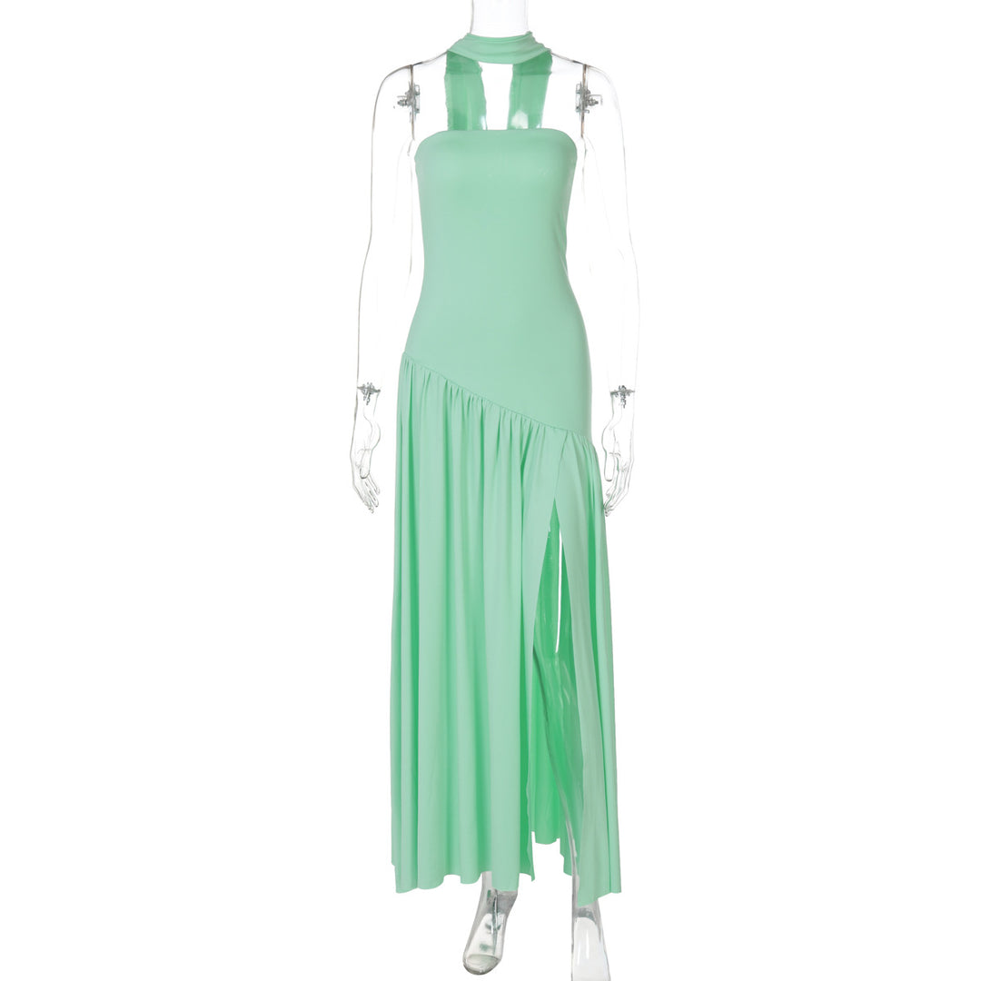 Damen Maxikleid mit raffiniertem Cut-Out-Design und asymmetrischem Saum EB