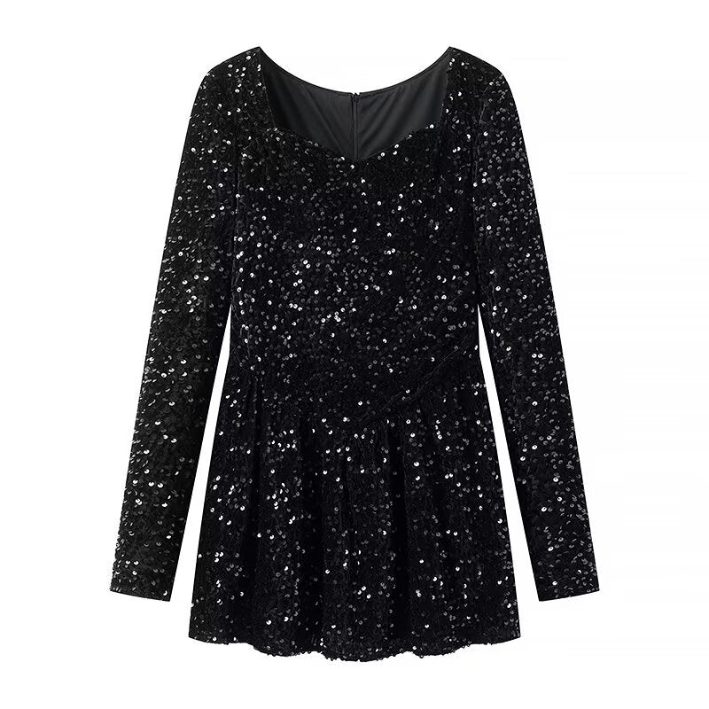 Damen Glitzerndes Abendkleid mit elegantem A-Linien-Schnitt EB