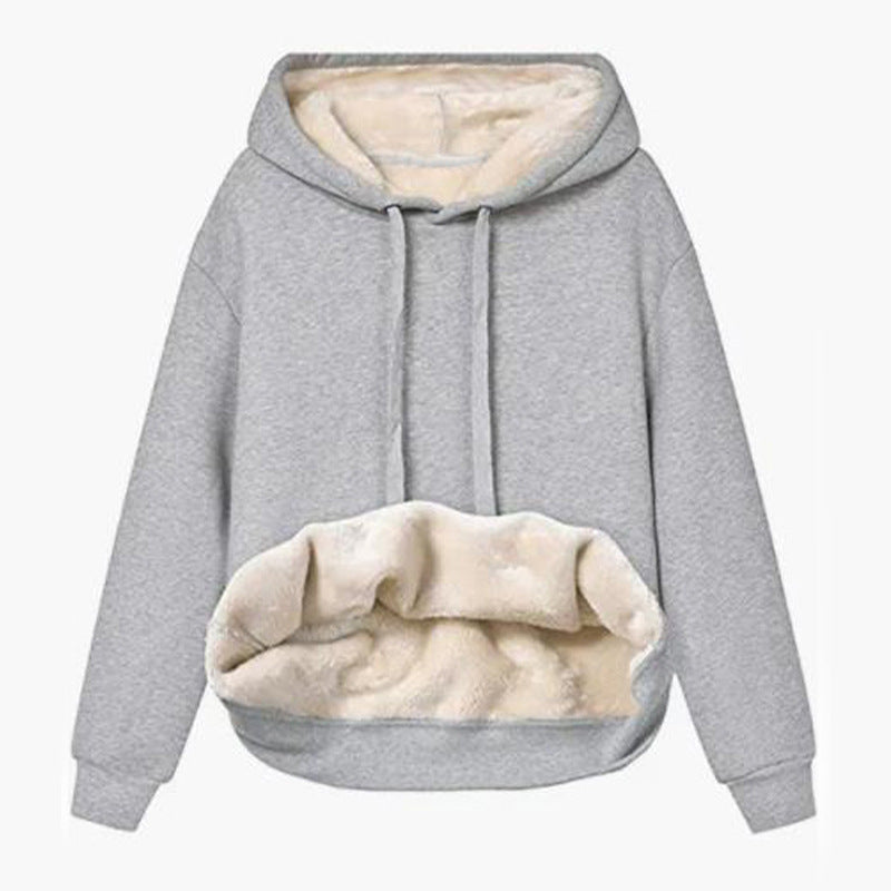 Damen Kuscheliger Kapuzenpullover mit Fleece-Futter EB