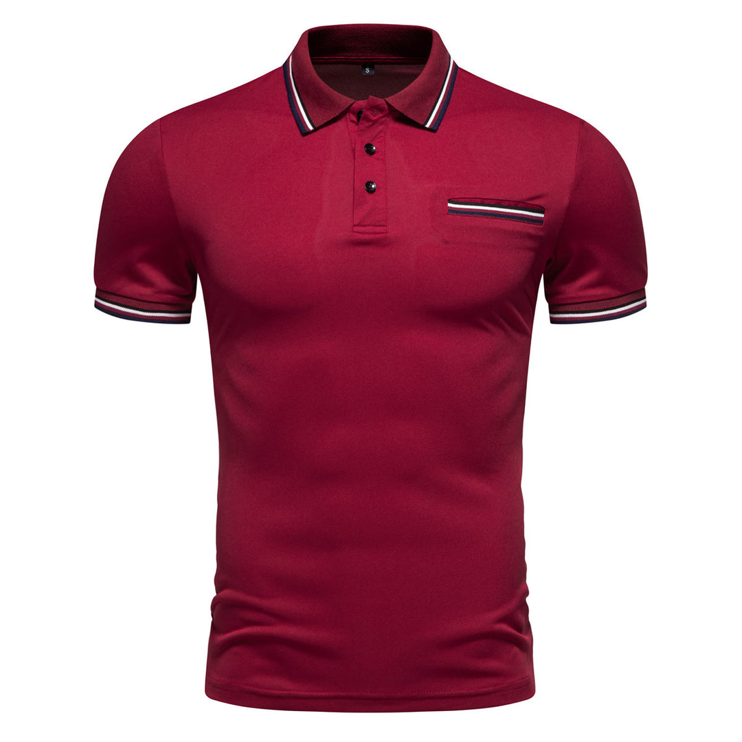 Herren Poloshirt mit kontrastierenden Akzenten und modernem Schnitt EB