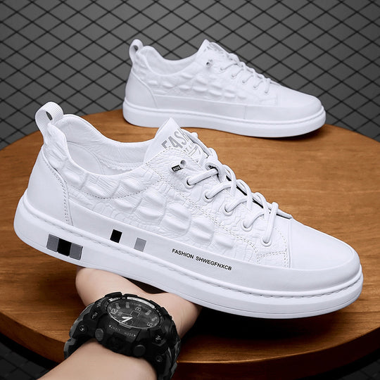 Damen Komfortable Sneakers mit trendigem Krokodil-Design EB