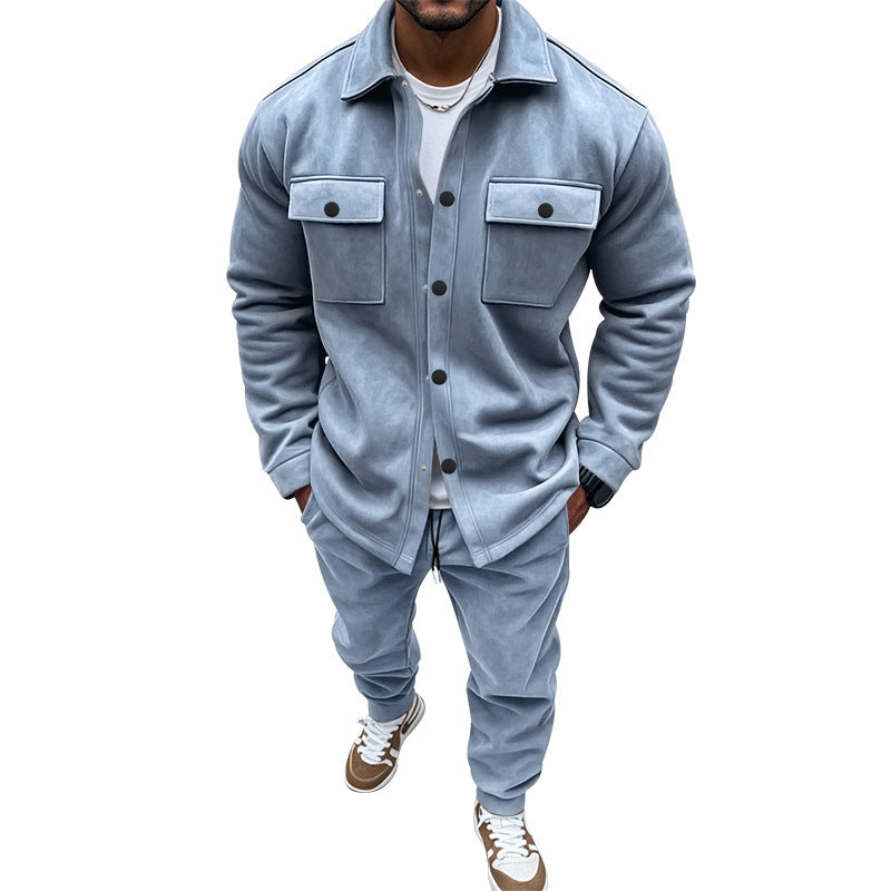Herren Freizeit-Longejacke mit praktischen Knopftaschen und elastischen Details EB