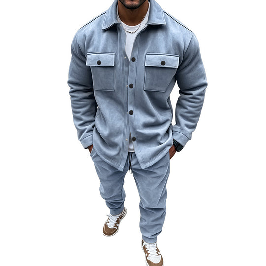 Herren Freizeit-Longejacke mit praktischen Knopftaschen und elastischen Details EB