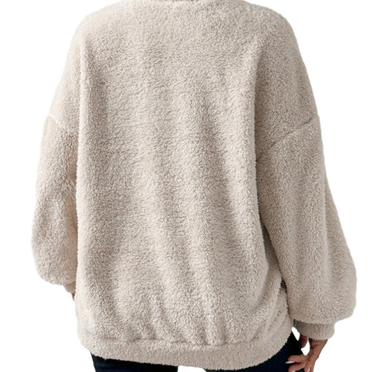 Damen kuscheliger Fleece-Pullover EB
