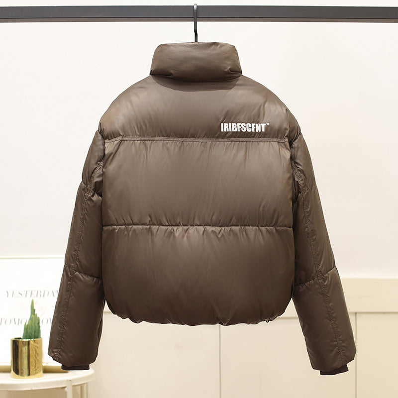 Damen modische kurz geschnittene Pufferjacke mit praktischen Eingrifftaschen EB