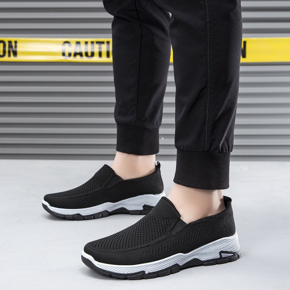 Damen Bequeme Slip-On Sneaker mit atmungsaktiver Mesh-Oberfläche EB