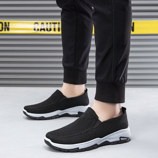 Damen Bequeme Slip-On Sneaker mit atmungsaktiver Mesh-Oberfläche EB