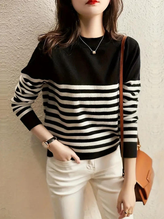 Damen gestreifter Pullover EB
