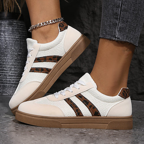 Damen Sneakers mit hochwertigem Netzmaterial und stylischem Tiermotiv EB