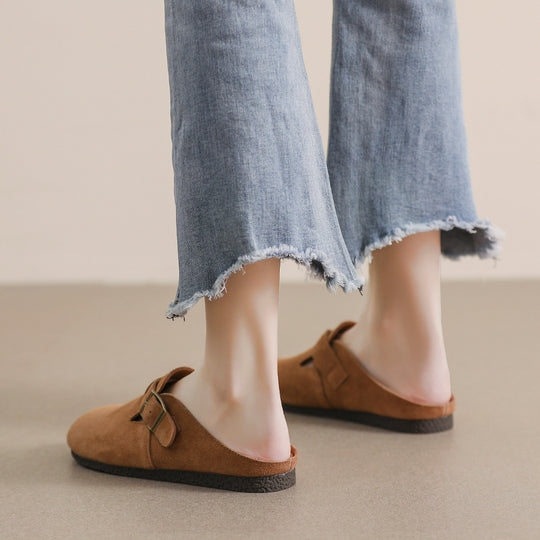 Damen Komfortable Clogs mit modischer Schnallenverzierung EB