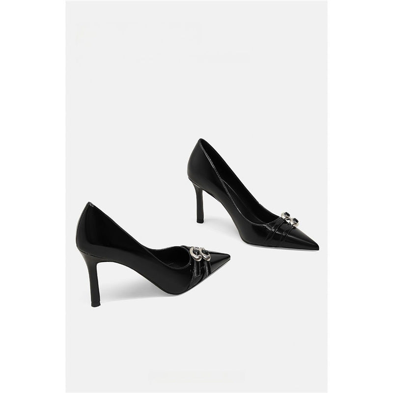 Damen elegante High Heel Pumps mit funkelnden Strassverzierungen EB