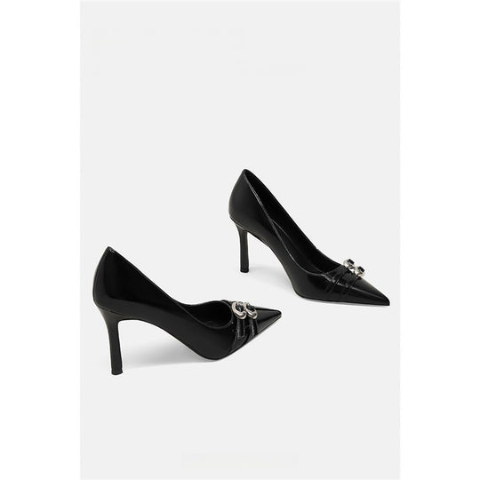 Damen elegante High Heel Pumps mit funkelnden Strassverzierungen EB