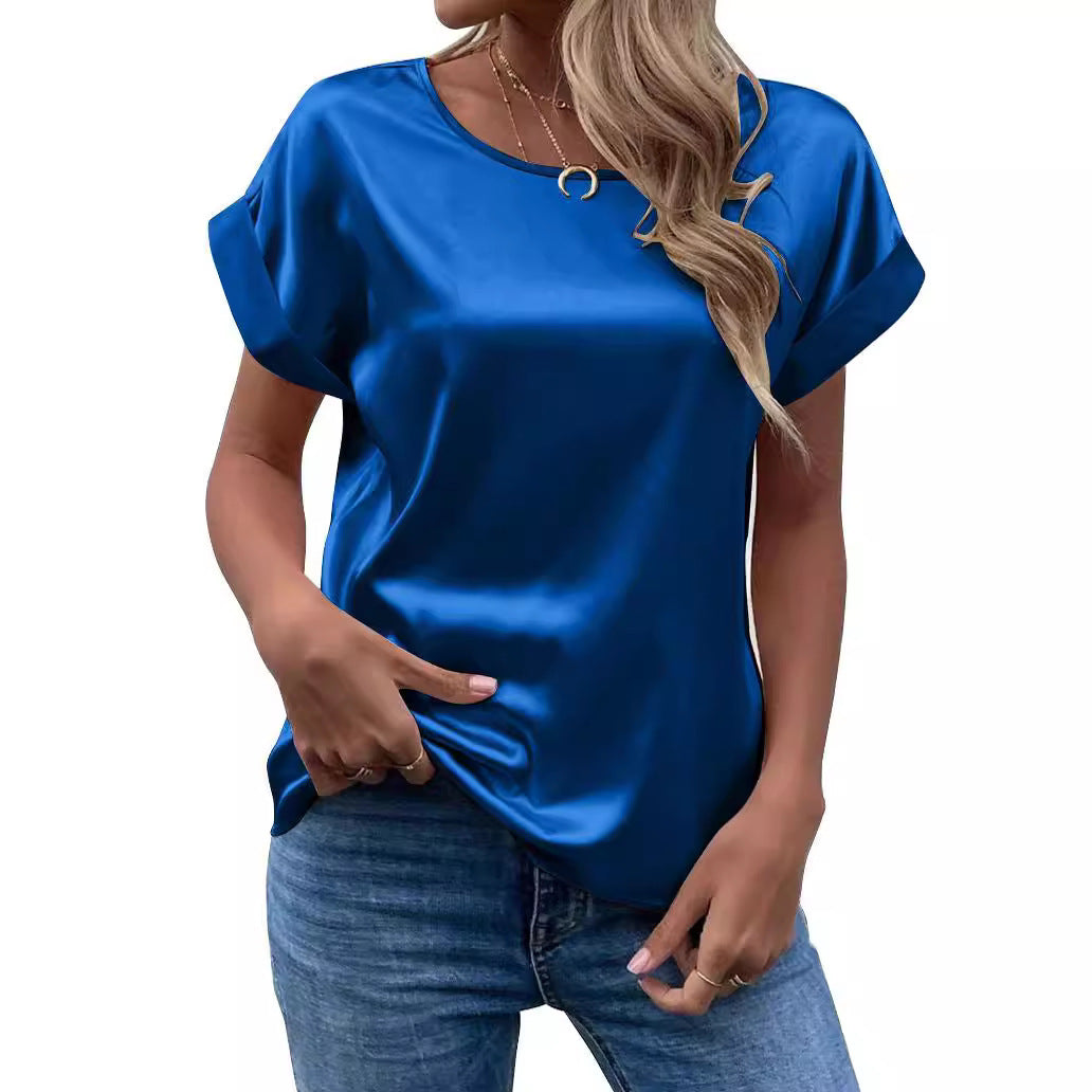 Damen Satin Bluse EB