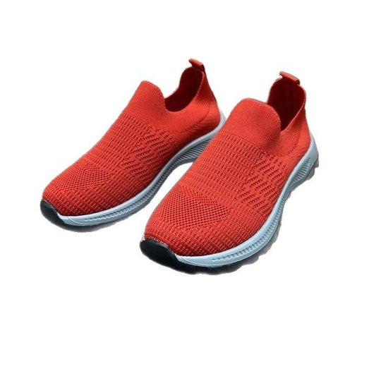 Damen Sportliche Slip-On Sneakers mit atmungsaktiver Mesh-Oberfläche EB