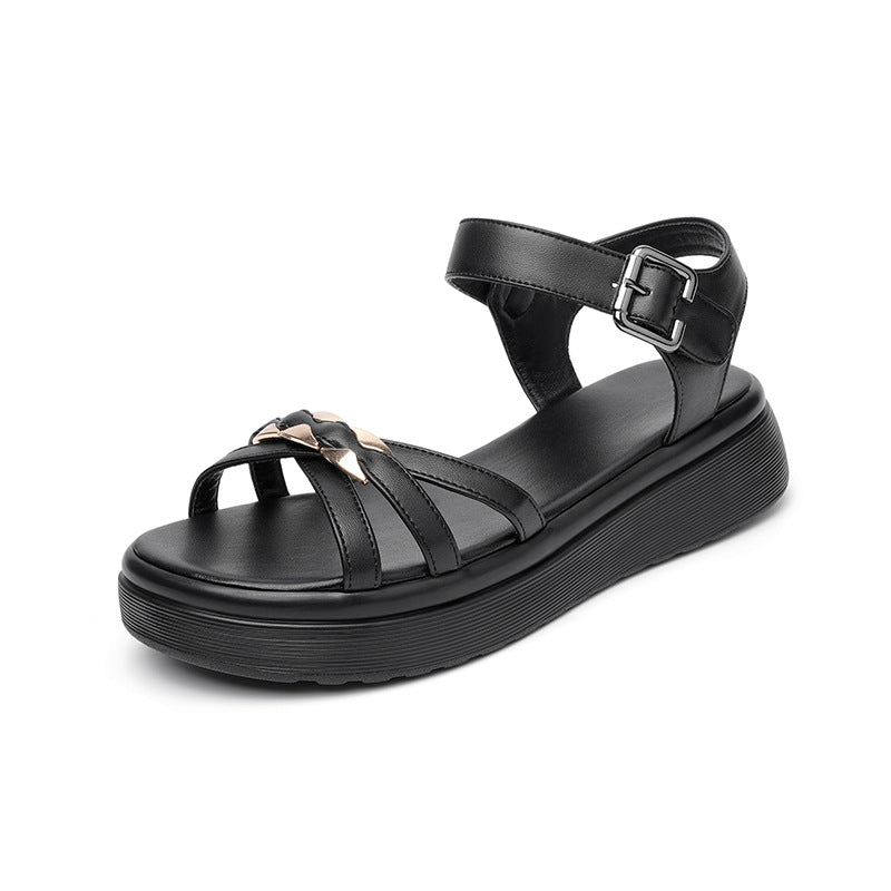 Damen Trendige Riemchensandaletten mit komfortablem Fußbett und elegantem Riemen EB