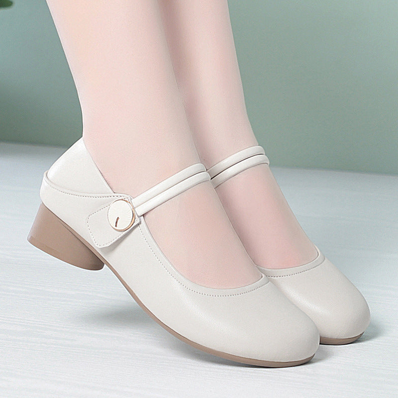 Damen Komfortable Ballerinas mit verstellbarem Riemen EB