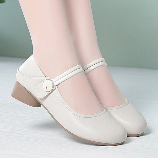 Damen Komfortable Ballerinas mit verstellbarem Riemen EB