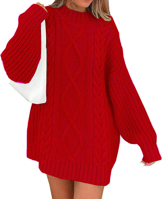 Damen Strickpullover mit oversized Schnitt EB
