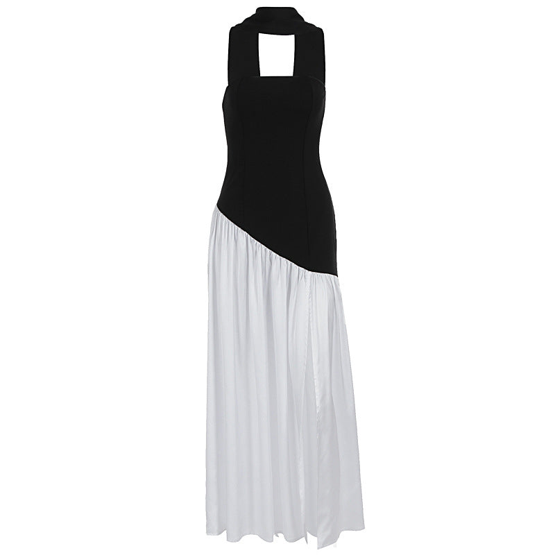 Damen Maxi-Kleid mit elegantem schulterfreiem Design und asymmetrischem Schnitt EB