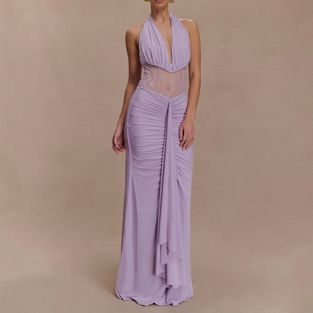 Damen Elegantes Abendkleid mit raffinierten Spitzeneinsätzen EB