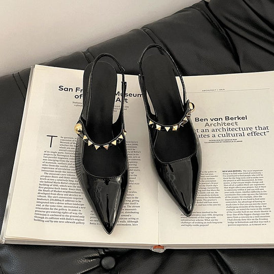 Damen Slingback-Pumps mit metallischen Akzenten EB