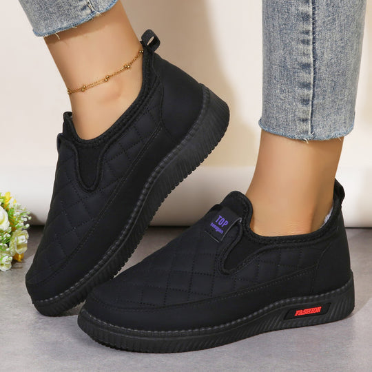 Damen Bequeme Slip-On Sneakers mit gepolsterter Sohle EB