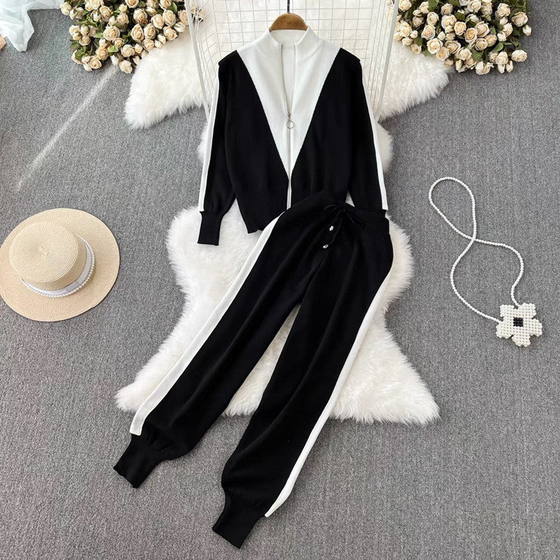 Damen sportliches High-Quality Lounge-Set mit Reißverschluss EB