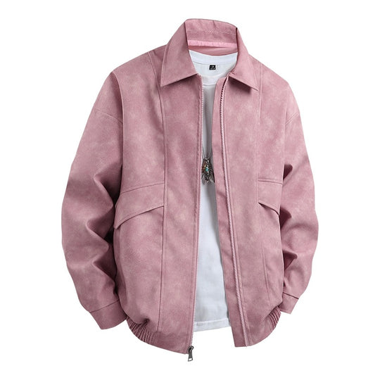 Herren Übergangsjacke im lässigen Vintage-Stil mit seitlichen Eingrifftaschen und elastischen Bündchen EB