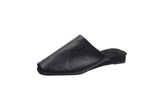 Damen Offene Mules aus hochwertigem Leder mit rutschfester Sohle EB