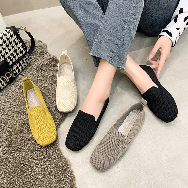Damen Slip-On Mokassins aus atmungsaktivem Netzmaterial EB