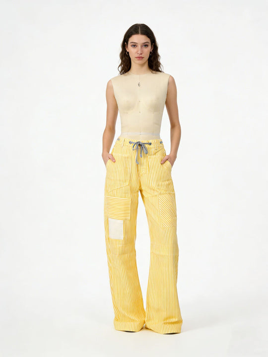 Damen weite Cargo-Hose mit praktischen Taschen und einzigartigem Design EB