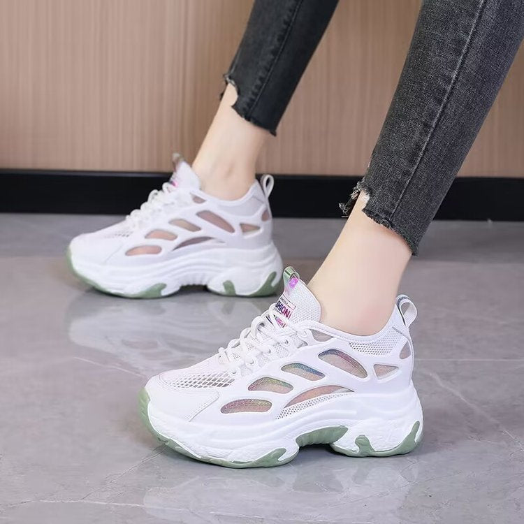 Damen Sportliche Sneakers mit atmungsaktiver Mesh-Oberfläche und komfortabler Dämpfung EB