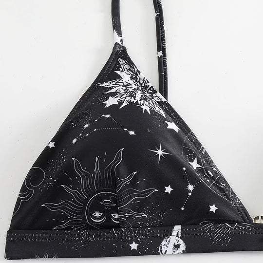 Damen Triangel-Bikini mit verspieltem Sternen-Design EB