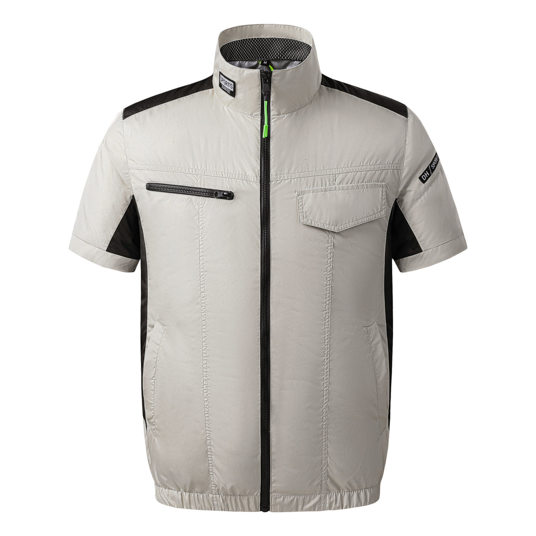 Herren Kurzarm Funktionsjacke mit atmungsaktiven Einsätzen R&B