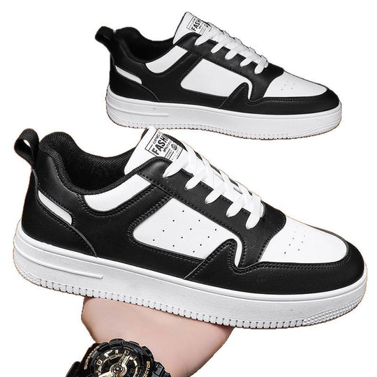 Damen Sportliche Leder Sneakers mit gepolsterter Innensohle EB