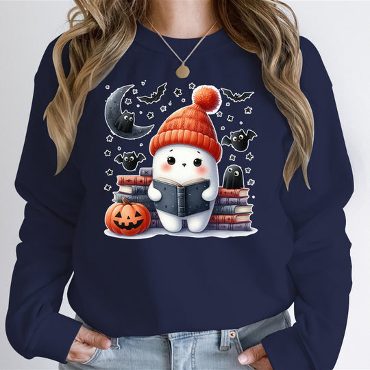 Damen Sweatshirt mit verspieltem Halloween-Motiv und hochwertigem Material EB