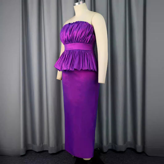 Damen Elegantes Abendkleid mit gerafftem Oberteil und figurbetonter Silhouette EB