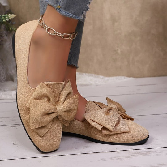 Damen Ballerinas mit modischer Schleifen-Applikation EB