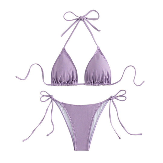 Damen Triangel-Bikini mit verstellbaren Bindebändern EB