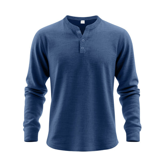 Herren Langarmshirt mit Knopfleiste EB